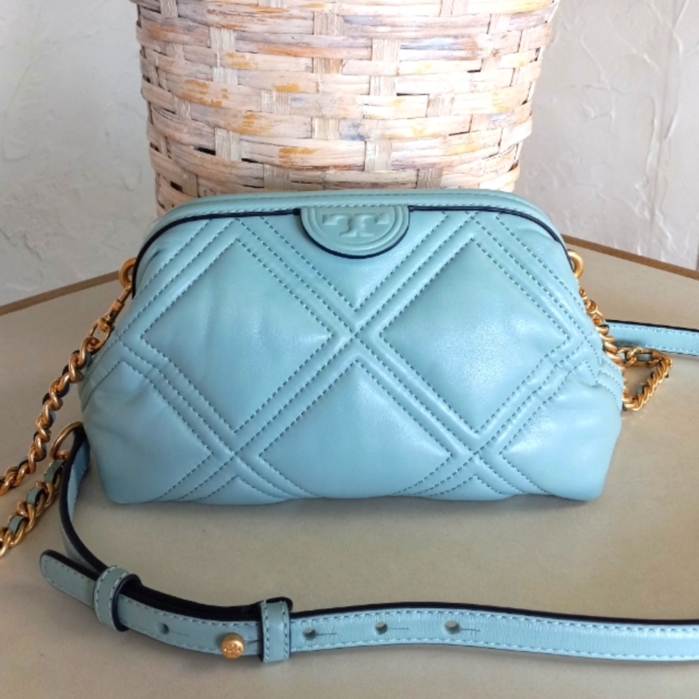 Tory Burch, Fleming Soft, Small Frame Crossbody Bag.